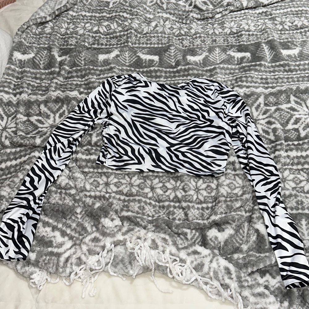 Shein zebra top